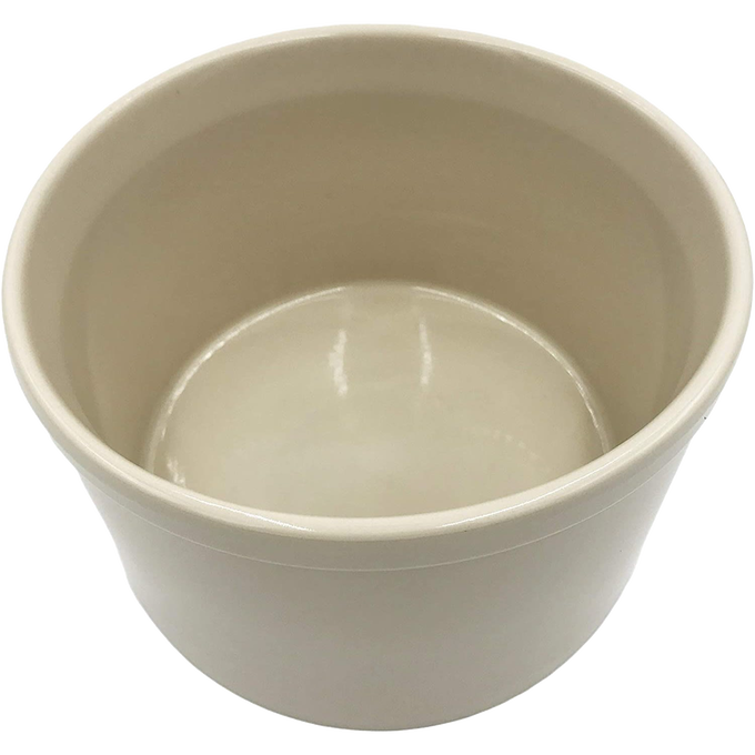 Cream-colored stoneware crock with smooth glaze and wide opening, handcrafted for Kitchen & Food, Food Preservation, Fermenting and Pickling, and Best Sellers collections.