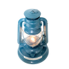 Handcrafted blue lantern emitting a warm glow, designed for reliable use in farm, garden, camping, and emergency settings, featured in Lamps & Lighting and Best Sellers collections.