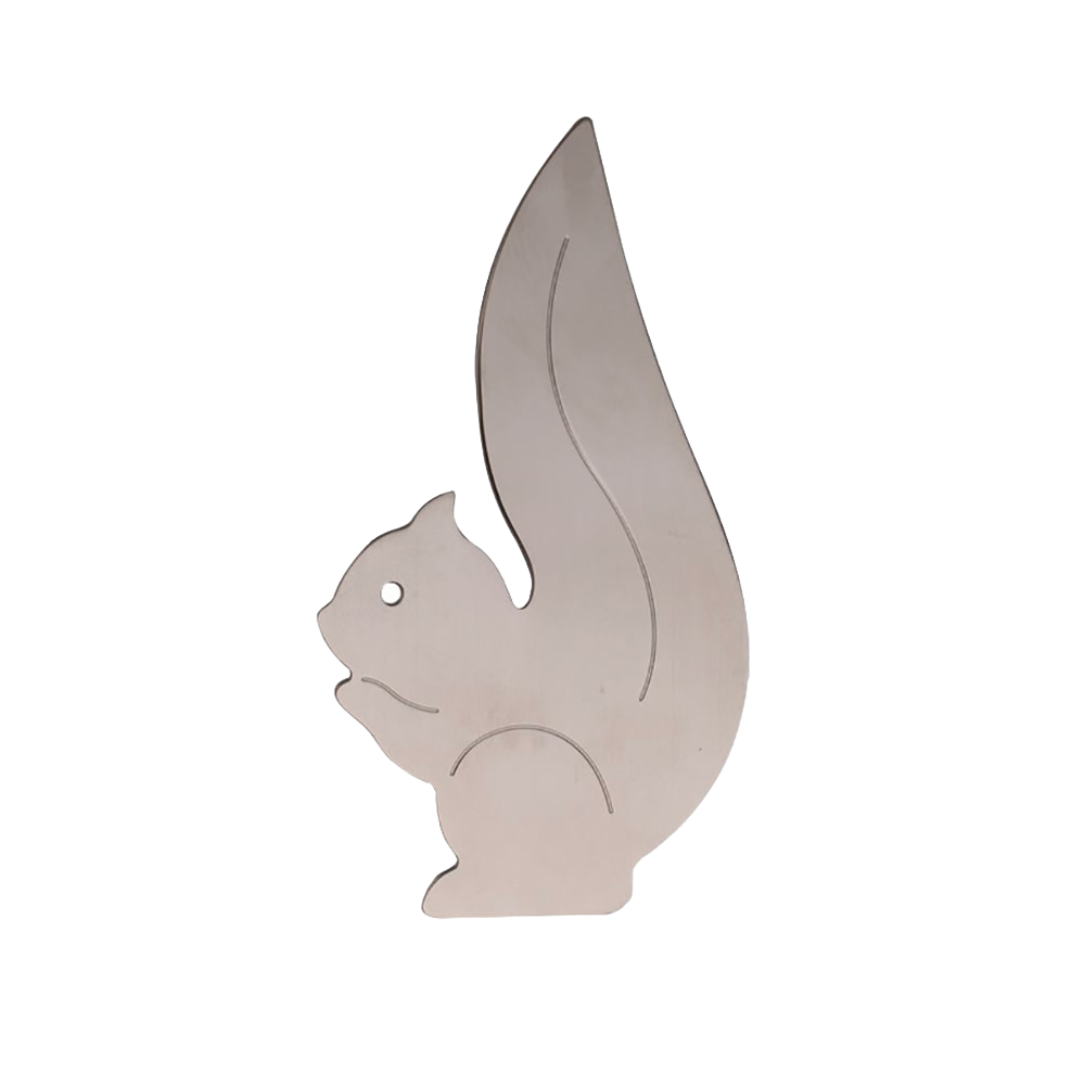 Durable stainless steel handheld walnut cracker shaped like a squirrel with a sharp tail for easy cracking, featured in Kitchen & Food, Food Prep, and Kitchen Gadgets collections.