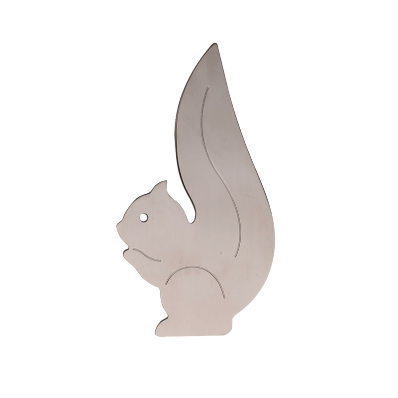 Durable stainless steel handheld walnut cracker shaped like a squirrel with a sharp tail for easy cracking, featured in Kitchen & Food, Food Prep, and Kitchen Gadgets collections.