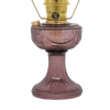 Decorative vintage-style oil lamp with a purple glass base and brass burner, handcrafted for use in Farm, Garden & Tool, Lamps & Lighting, and Homesteading collections.