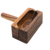 Handcrafted acacia hardwood bagel miter with wide base for steady slicing and precision knife slots, ideal for Kitchen & Food, Food Prep, and Bread Making Supplies collections.