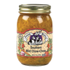 Glass jar of Amish-made mild Southern chow-chow relish with a gold metal lid, featured in Kitchen & Food, Pantry, USA Made, Best Sellers, and Promo Eligible collections.