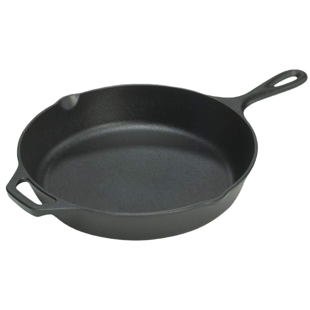 Handcrafted pre-seasoned Lodge Classic Cast Iron Skillet with natural vegetable oil seasoning, featuring a helper grip and ergonomic handle for superior heat retention in Kitchen & Food, Cookware, Cast Iron, Best Sellers, Promo Eligible collections.