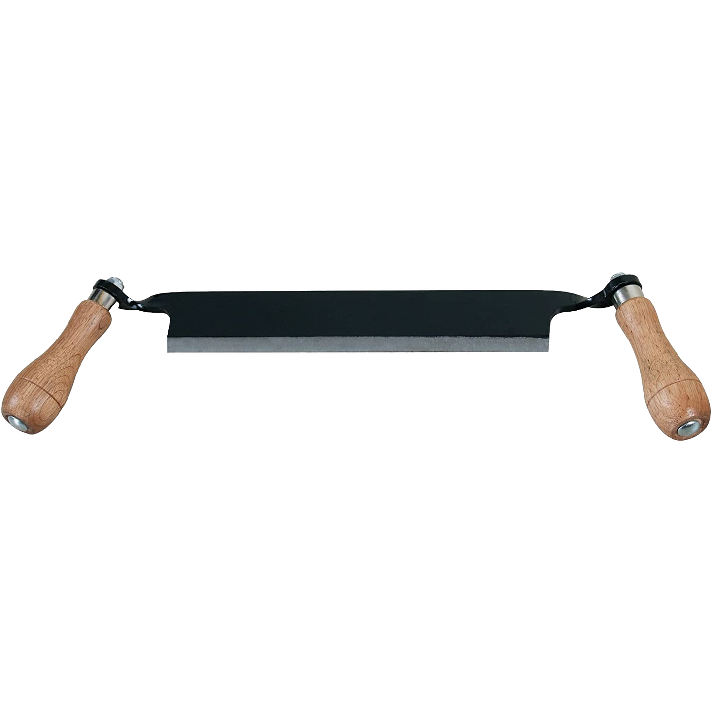 Handcrafted straight draw shave with hardened #45 steel blade and smooth wooden handles, designed for fast, precise bark removal and shaping in Farm, Garden & Tool and Wood Cutting collections.