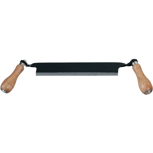 Handcrafted straight draw shave with hardened #45 steel blade and smooth wooden handles, designed for fast, precise bark removal and shaping in Farm, Garden & Tool and Wood Cutting collections.