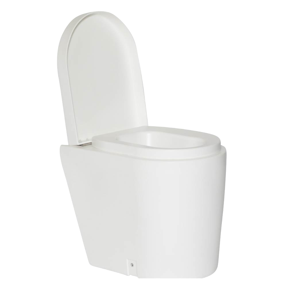 Handcrafted compact white composting toilet with high capacity and odor control, ideal for RVs and tiny homes, featured in Appliances, Composting Toilets, and Best Sellers collections.