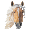 Horse head-shaped jigsaw puzzle featuring a detailed horse portrait with flowing mane, handcrafted from premium chipboard, ideal for Toys, Books & Games and Children's Toys collections.