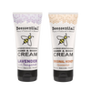 Two 6 fl oz tubes of handcrafted Beessential hand and body cream in lavender with bergamot and original honey unscented varieties, made in USA, featured in Health & Wellness, Balms, Creams and Lotions, USA Made, and Best Sellers collections.