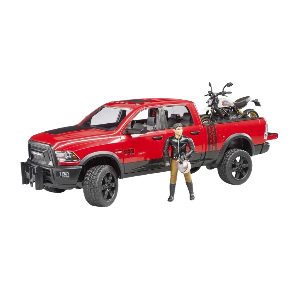 Bruder Toys RAM 2500 Power Wagon with Ducati Desert Sled