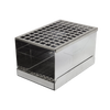 Compact, handcrafted stainless steel camp stove with a foldable design and open grid top, ideal for outdoor cooking in Farm, Garden & Tool, Camping, Emergency Supplies, and Best Sellers collections.