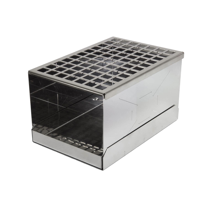 Compact, handcrafted stainless steel camp stove with a foldable design and open grid top, ideal for outdoor cooking in Farm, Garden & Tool, Camping, Emergency Supplies, and Best Sellers collections.