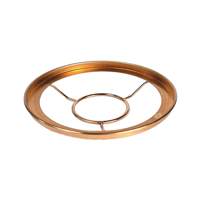 Copper-toned metal ring holder for securing glass lamp shades onto burners, featured in Lamps & Lighting, Parts and Accessories, Shade Rings and Holders, Best Sellers, and Promo Eligible collections.