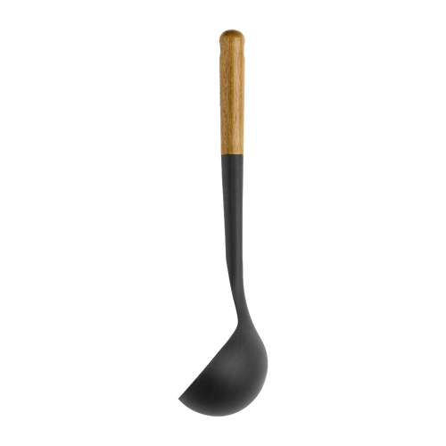 STAUB Silicone Soup Ladle with Acacia Wood Handle