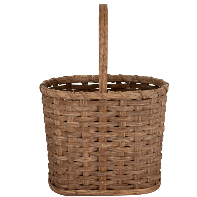 Amish-Made Handwoven Wine Bottle Basket