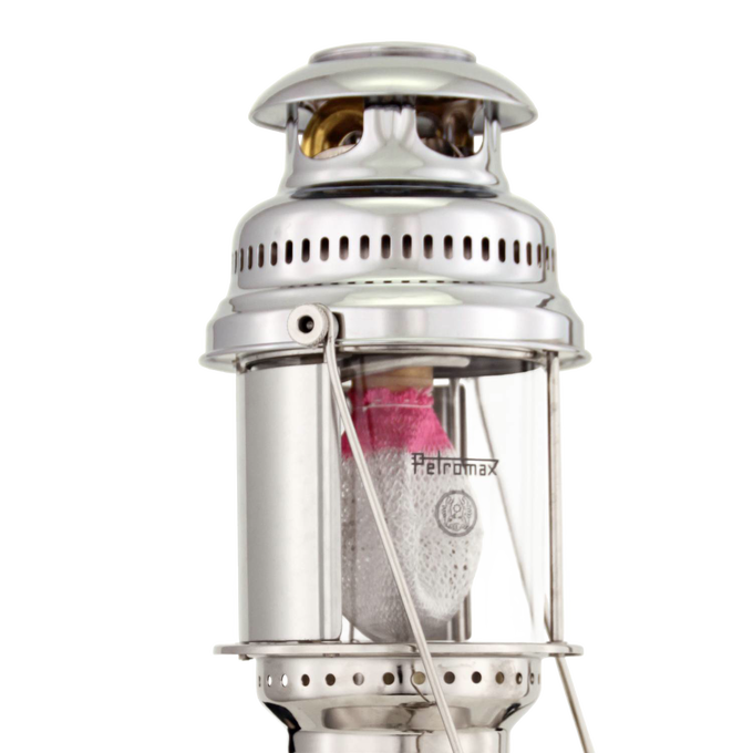 Stainless steel half-moon side reflector for a classic lamp, designed to enhance light reflection and reduce glare, featured in lamps and lighting parts and accessories collections.