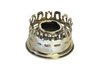 Polished metal oil lamp gallery without heel, designed for vintage-style burners, compatible with various Aladdin models since 1917, featured in Lamps & Lighting and Parts accessories.