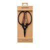 Small gardener’s scissors with heat-treated stainless steel blades and wide walnut handles featuring an ambidextrous grip, ideal for precise herb harvesting in Farm, Garden & Tool and Garden Accessories collections.