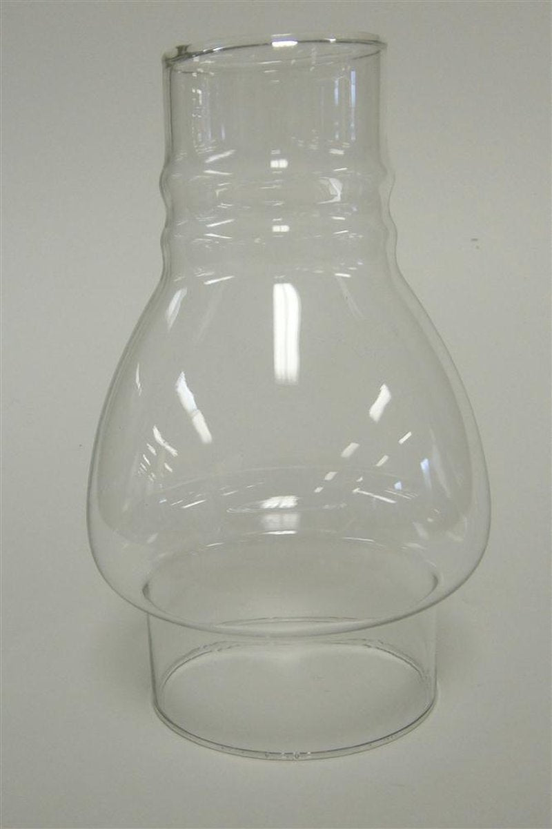 Clear ribbed glass oil lamp chimney with a 2-7/8" base, handcrafted for durability and perfect for lamps & lighting, parts and accessories, chimneys and globes, and best sellers collections.