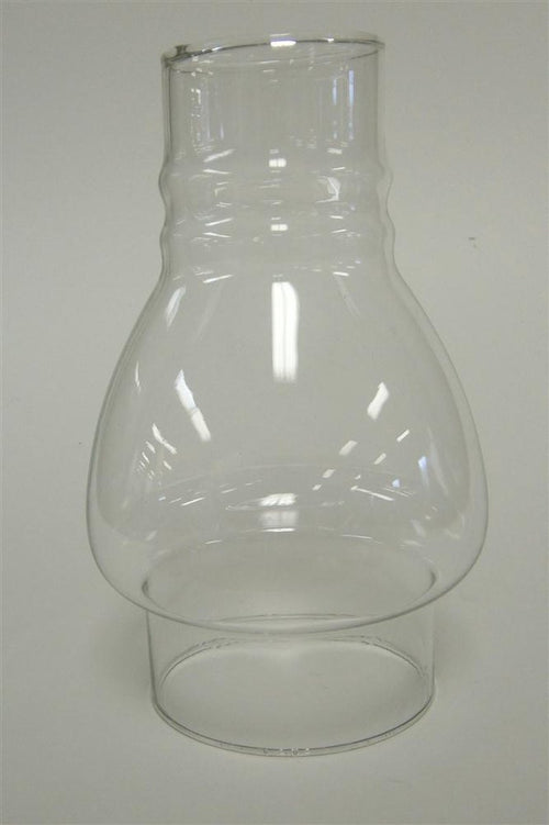 Clear ribbed glass oil lamp chimney with a 2-7/8" base, handcrafted for durability and perfect for lamps & lighting, parts and accessories, chimneys and globes, and best sellers collections.