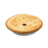 Round freshly baked cherry pie with a golden brown crust and a small cherry filling vent in the center, handcrafted in USA, featured in Kitchen & Food, Snacks and Sweets, and Best Sellers collections.