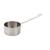 Heavy-duty stainless steel measuring pan with internal measurement markings and a long handle, suitable for Stove use and Food Prep in Kitchen & Food, Cookware, and Baking Supplies collections.