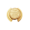 Compact brass wick cleaner with embossed "Aladdin Wick Cleaner" text and bird logo, essential accessory in Lamps & Lighting and Parts and Accessories collections.