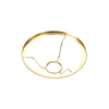 Handcrafted brass-colored metal shade ring designed for 10-inch diameter oil lamp glass shades, suited for lamps and lighting parts and accessories collections.