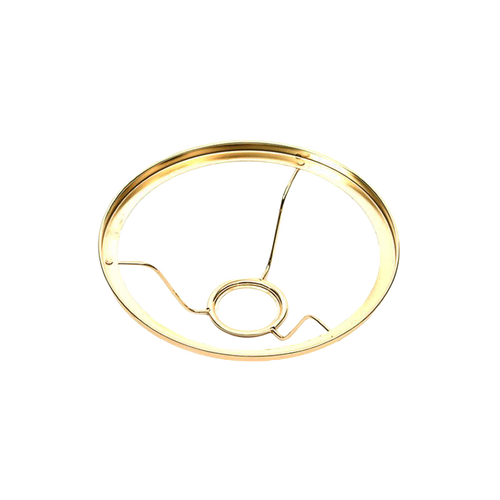 Handcrafted brass-colored metal shade ring designed for 10-inch diameter oil lamp glass shades, suited for lamps and lighting parts and accessories collections.
