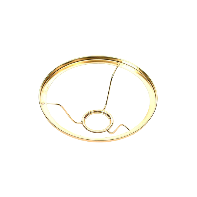 Handcrafted brass-colored metal shade ring designed for 10-inch diameter oil lamp glass shades, suited for lamps and lighting parts and accessories collections.