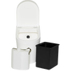 Compact handcrafted composting toilet with dual chambers and removable waste containers designed for odor control and easy setup in RVs and tiny homes, featured in Appliances and Composting Toilets collections.