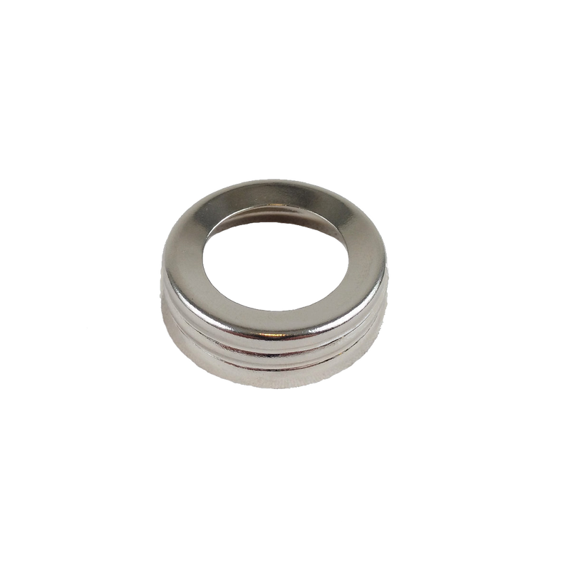 Metal thread ring designed for oil lamp caps, crafted for secure fitting on glass fonts and compatible with various lamp burners, featured in lamps & lighting and parts collections.