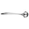 Sleek small ladle crafted from heavy gauge stainless steel with a polished mirror finish, designed for easy soup and stew serving in Kitchen & Food, Storage and Serving, and Best Sellers collections.