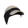 Black polyester fleece ear band designed to slip around a baseball cap, providing warmth for forehead and ears, featured in Health & Wellness, Clothing and Accessories, Best Sellers, Promo Eligible collections.