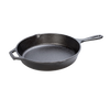 Handcrafted cast iron skillet with a smooth cooking surface and dual handles, designed for versatile use in Kitchen & Food, Cookware, Cast Iron, Pots and Pans, and Best Sellers collections.