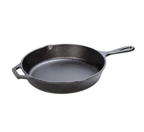 Handcrafted cast iron skillet with a smooth cooking surface and dual handles, designed for versatile use in Kitchen & Food, Cookware, Cast Iron, Pots and Pans, and Best Sellers collections.