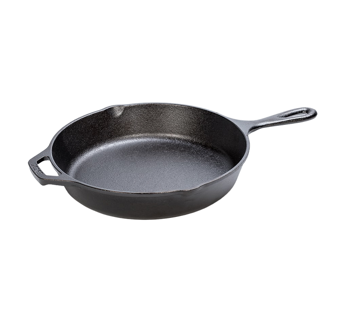 Handcrafted cast iron skillet with a smooth cooking surface and dual handles, designed for versatile use in Kitchen & Food, Cookware, Cast Iron, Pots and Pans, and Best Sellers collections.