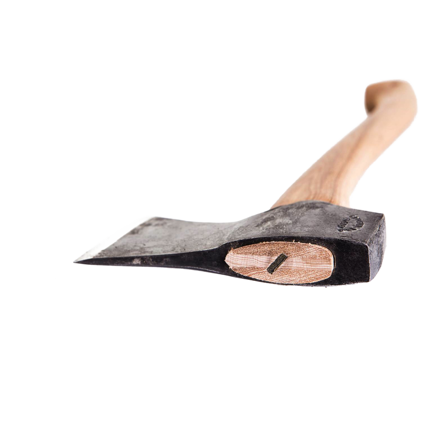 Handcrafted small forest axe with a tempered Swedish steel blade and curved wooden handle, designed for efficient wood cutting in Farm, Garden & Tool and Knives & Axes collections.