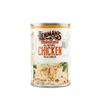 Can of Lehman's all natural fully cooked chicken with heat and serve label featuring shredded chicken on a light background, ideal for Kitchen & Food, Food, Meats, Best Sellers, and Promo Eligible collections.