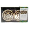 Unique handcrafted wooden gear puzzle featuring two interlocking circular mazes with metal balls, challenging brainteaser for Toys, Books & Games and Puzzles collections.