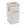 Beige padded nylon carrying case with reinforced inlay and dual zipper closures, designed for secure transport of lanterns in camping, emergency supplies, and lighting accessories collections.
