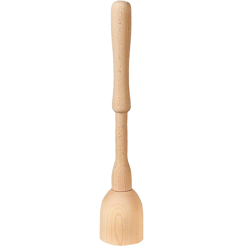 Handcrafted small wooden sauerkraut stomper made of smoothly sanded poplar, Amish made in USA, ideal for fermenting and pickling, featured in Farm, Garden & Tool and Kitchen & Food collections.