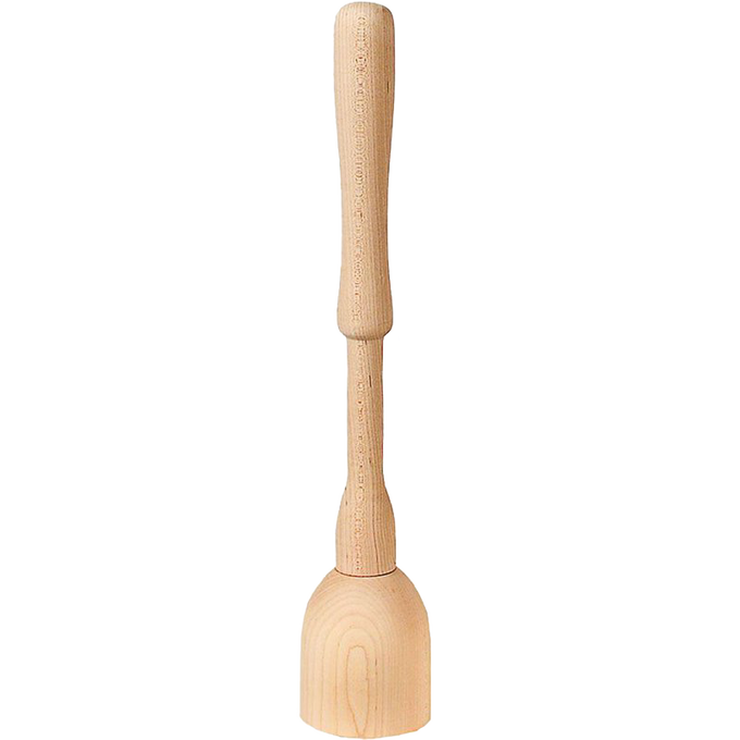Handcrafted small wooden sauerkraut stomper made of smoothly sanded poplar, Amish made in USA, ideal for fermenting and pickling, featured in Farm, Garden & Tool and Kitchen & Food collections.