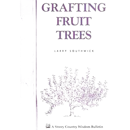 Cover of gardening guidebook titled "Grafting Fruit Trees" with vintage illustration of a fruit tree, promoting home and garden skills in books and how-to collections.