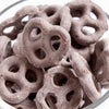 Handcrafted chocolate covered mini pretzels made in USA, combining salty and sweet flavors in a 14 oz bag, ideal for Kitchen & Food, Snacks and Sweets, Candy, USA Made, Best Sellers, and Promo Eligible collections.