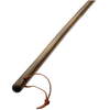 Handcrafted fire-resistant breadstick with smooth wooden handle and leather hanging strap, designed for cooking over campfires, ideal for Farm, Garden & Tool and Camping collections.