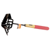 Multi-purpose gardening tool with black painted steel tines and serrated edges, featuring a hardwood handle with a pink grip, crafted for Farm, Garden & Tool and Digging and Cultivating collections.