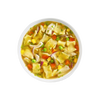 Handcrafted gluten-free soup featuring tender pasta squares, fresh corn, peas, carrots, and red onion in a clear savory broth; included in Kitchen & Food, Pantry, Soups, Best Sellers, and Promo Eligible collections.