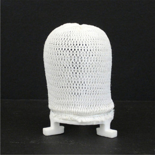 White replacement mantle for gas lights featuring a fine mesh fabric construction, designed for lamps and lighting, gas light parts, and wicks and mantles collections.