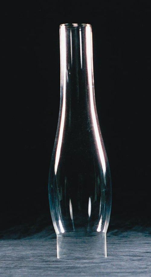 Clear cylindrical glass oil lamp chimney with a 2 5/8 inch base, designed for use in lamps and lighting, featured in Parts and Accessories, Chimneys and Globes, and Best Sellers collections.